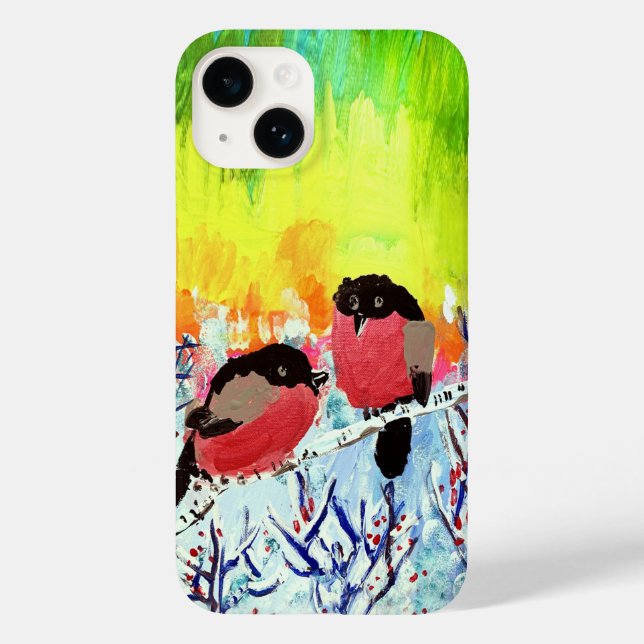 Bullfinch Birds Case-Mate iPhone Case (Back)
