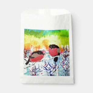 Bullfinch Birds Favour Bags