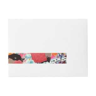Bullfinch Birds Wraparound Address Label