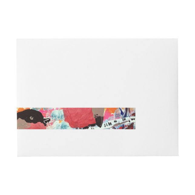 Bullfinch Birds Wraparound Address Label (Front)