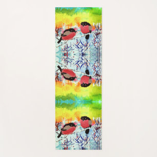 Bullfinch Birds Yoga Mat