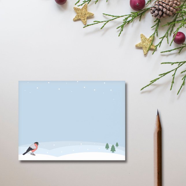 Bullfinch & Snowy Landscape Post-it Notes (Bullfinch & Snowy Landscape Notes)