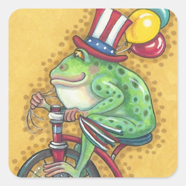 BULLFROG 4th Of July AMERICANA FROG STICKER Sheet (Front)
