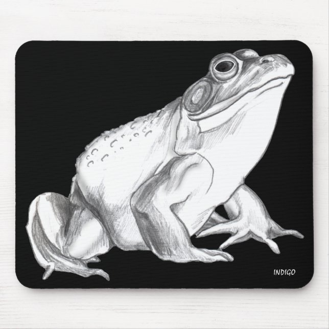 Bullfrog Art Mousepad Frog Art Gifts Decor (Front)