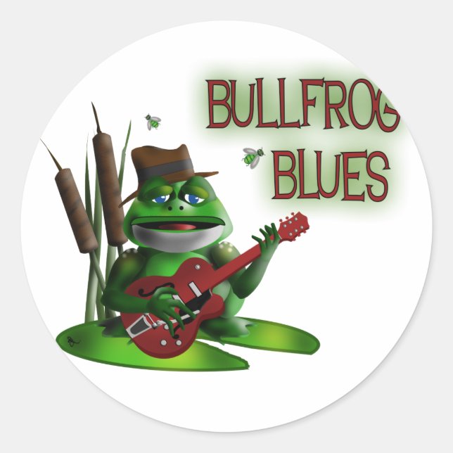 Bullfrog Blues Classic Round Sticker (Front)