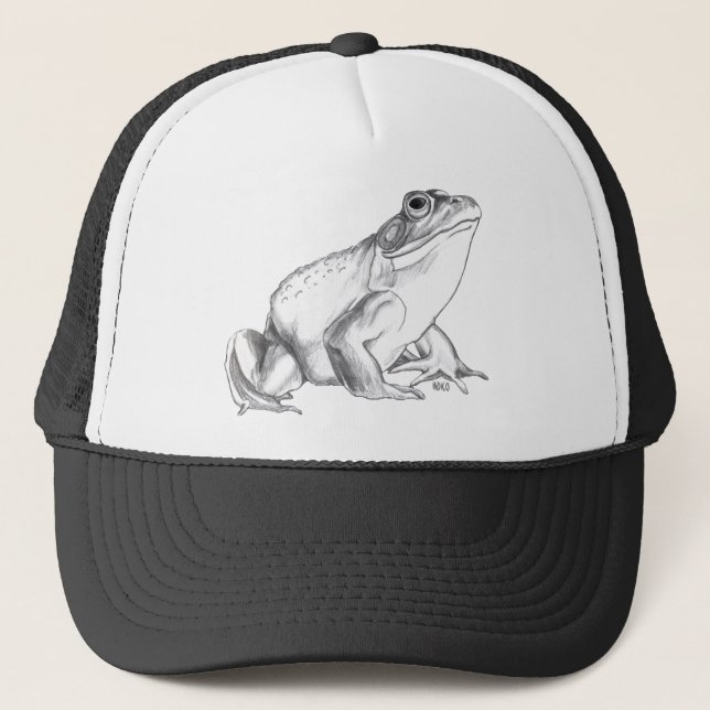 Bullfrog Cap Frog Hats Frog Art Caps & Gifts (Front)