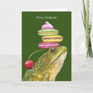 Bullfrog Christmas Folded Greeting Card