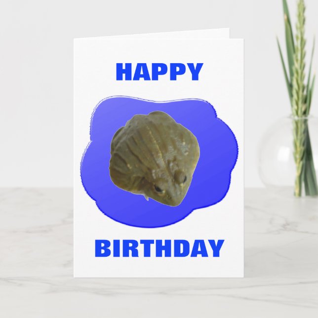 Bullfrog Customisable Birthday Card (Front)
