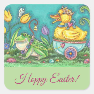 BULLFROG & DUCK, EASTER EGG, CUTE STICKERS Sheet
