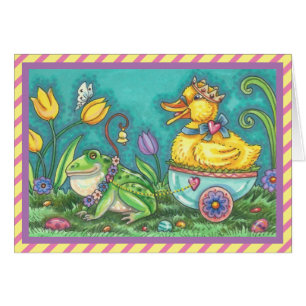 BULLFROG & DUCK PRINCE EASTER GREETING CARD Verse