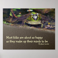 Bullfrog Happiness Inspirational Quote
