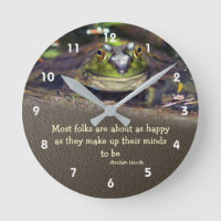 Bullfrog Happiness Inspirational Quote  