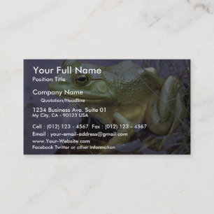 Bullfrog, Lake St. Peter, Ontario, Canada Business Card