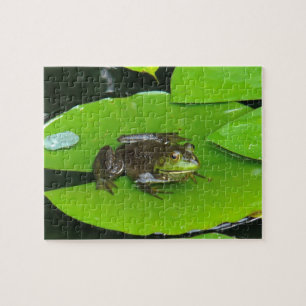 Bullfrog on Lilypads Jigsaw Puzzle