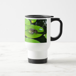 Bullfrog on Lilypads Travel Mug
