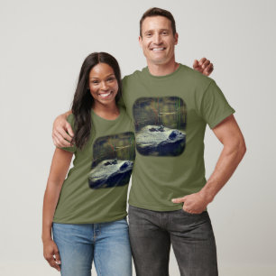 Bullfrog On Rock In Pond Nature T-Shirt