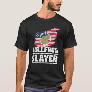 Bullfrog Slayer Frog Gigging Hunting T-Shirt