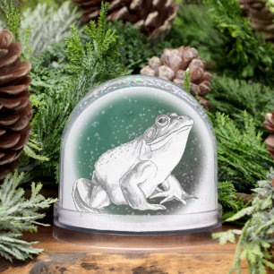 Bullfrog Snow Globe Cool Custom Frog Snow Globe