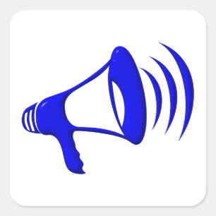 Bullhorn - Add your own words Square Sticker