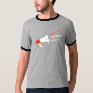 Bullhorn on adult regular fit ringer T-Shirt