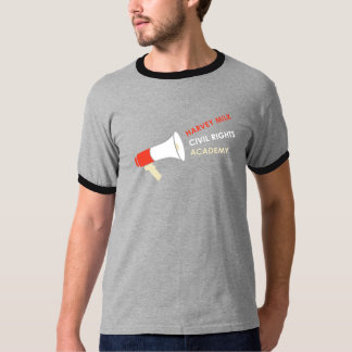 Bullhorn on adult regular fit ringer T-Shirt