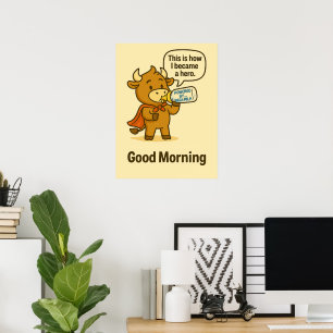 Bullio's Morning Secret – Good Morning Motivation Poster