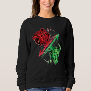 Bullish Bearish Bull Vs Bear Stock Market Investor Sweatshirt