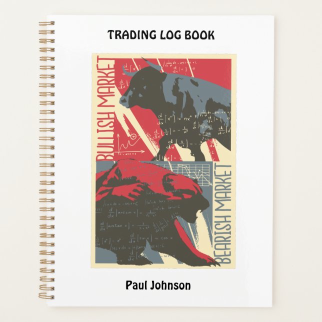 Bullish Bearish Stock Market Trading Planner (Front)