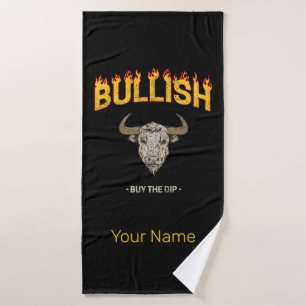 Bullish Day Trader Buy The Dip Vintage Investor Bath Towel