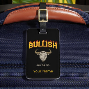 Bullish Day Trader Buy The Dip Vintage Investor Luggage Tag