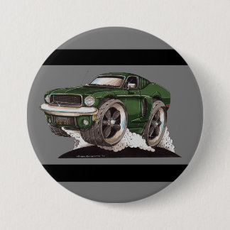Bullitt Green Mustang Classic Movie Cartoon Car 7.5 Cm Round Badge