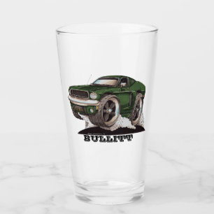 Bullitt Green Mustang Classic Movie Cartoon Car Glass