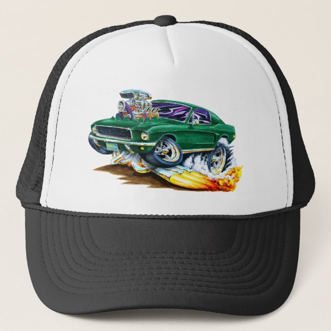 Bullitt Mustang with Big Engine Trucker Hat (Front)