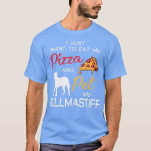 Bullmastif Dog Pizza lover owner Christmas Birthda T-Shirt