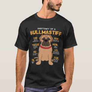 Bullmastiff Anatomy  Dog Mum Dad Cute T-Shirt