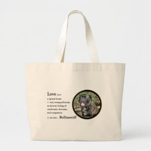 Bullmastiff Art Gifts Large Tote Bag