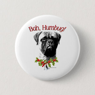 Bullmastiff Bah Humbug - Button