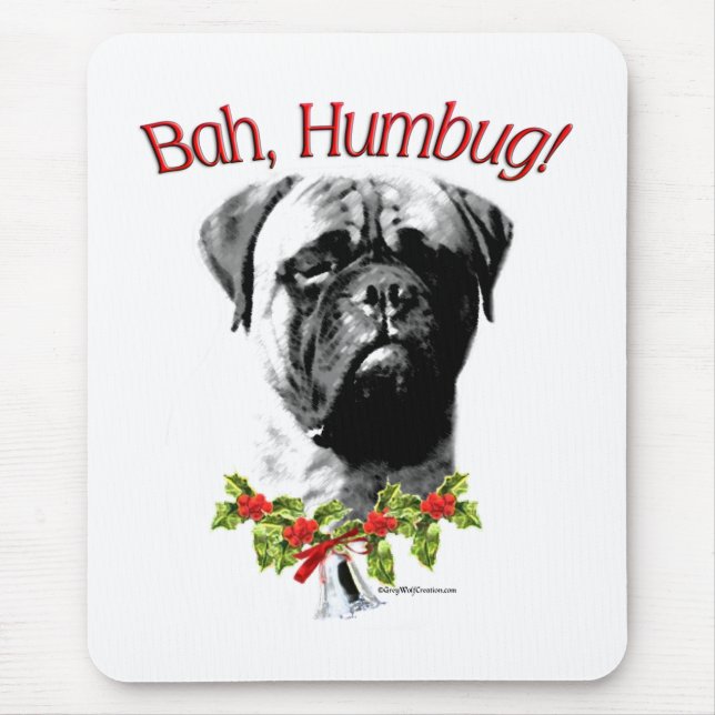 Bullmastiff Bah Humbug Mouse Mat (Front)