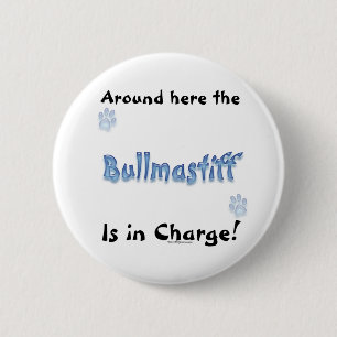 Bullmastiff Charge - Button