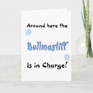 Bullmastiff Charge Holiday Card