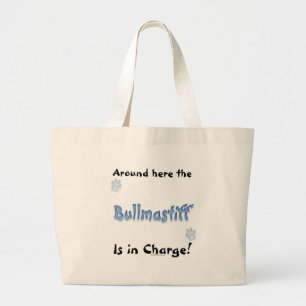 Bullmastiff Charge Large Tote Bag
