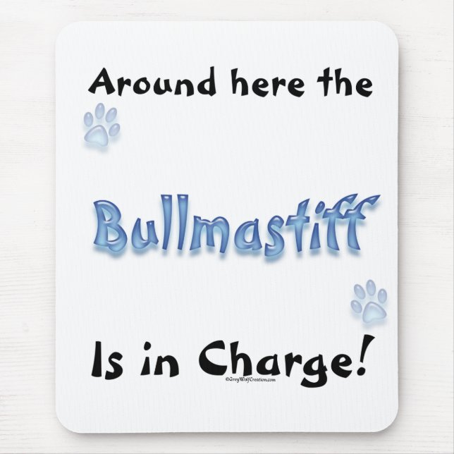 Bullmastiff Charge Mouse Mat (Front)