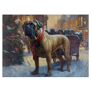 Bullmastiff Christmas Festive Season Cutting Board