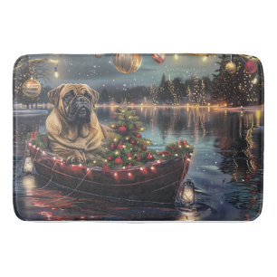 Bullmastiff Christmas Festive Voyage Bath Mat