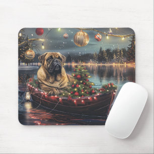 Bullmastiff Christmas Festive Voyage Mouse Mat