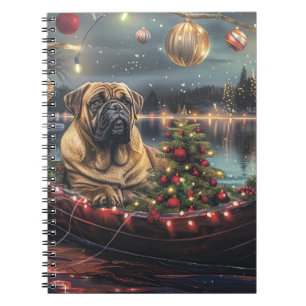Bullmastiff Christmas Festive Voyage Notebook