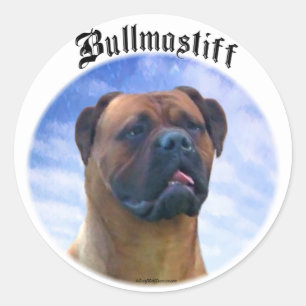 Bullmastiff Clouds Classic Round Sticker