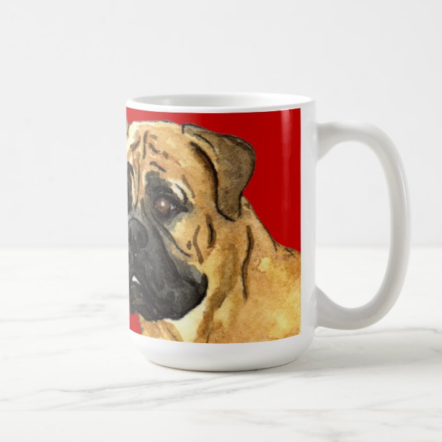 Bullmastiff Colour Block Coffee Mug (Right)