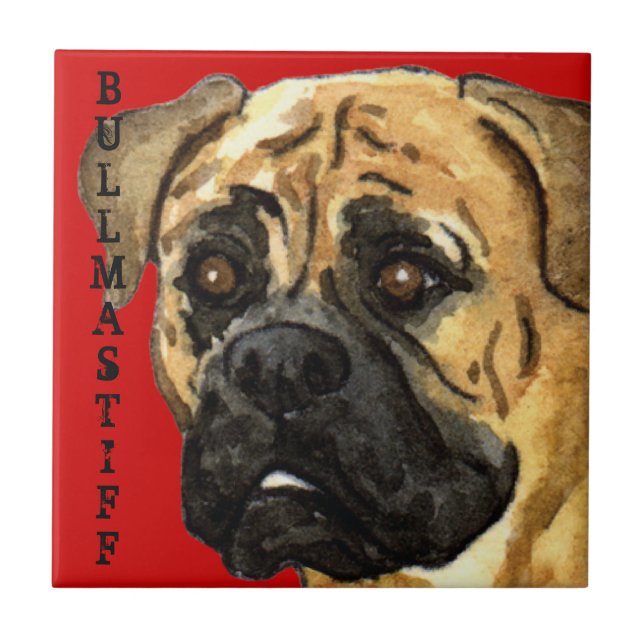 Bullmastiff Colour Block Tile (Front)