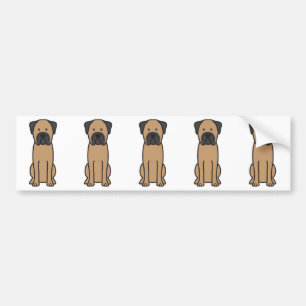 Bullmastiff Dog Cartoon Bumper Sticker